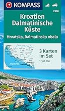 KOMPASS Wanderkarte Kroatien, Dalmatinische Küste: 3 Wanderkarten 1:100000 im Set (KOMPASS-Wanderkarten, Band 2900)