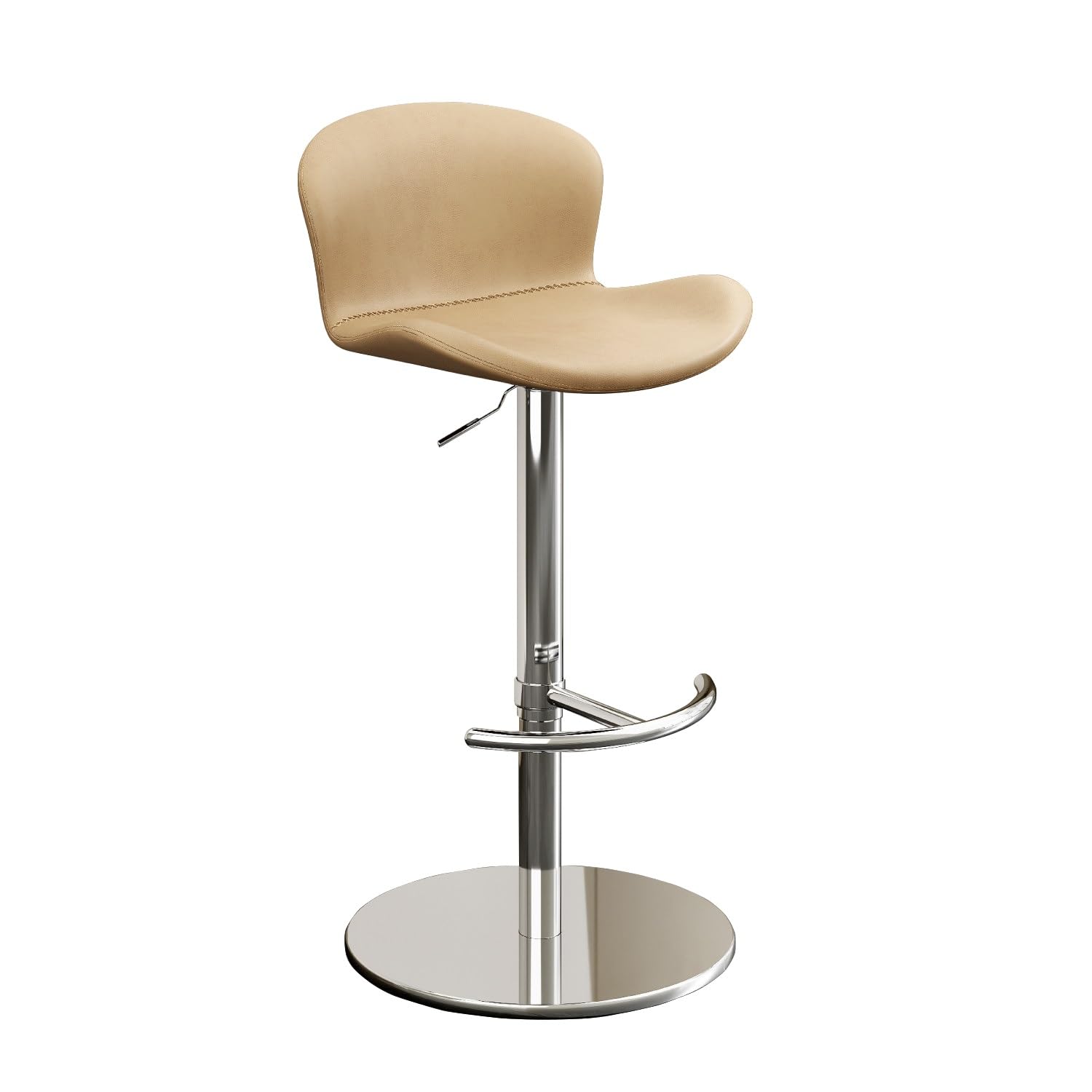 Chaise de bar pivotante pour cuisine et salle à manger avec assise réglable