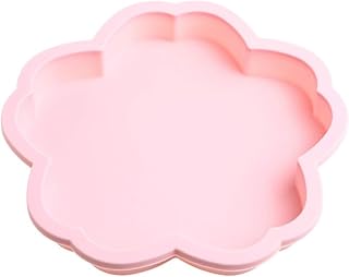 Molde de silicona para tartas, diseño geométrico, color rosa