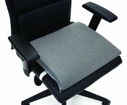 The Comfortmakers Seat/Back Cushion, Deluxe With Memory Foam, Adjustable, 17"W X 17-1/2"H X 2-3/4"D, Grey, 1/Each (91071) #TOP1