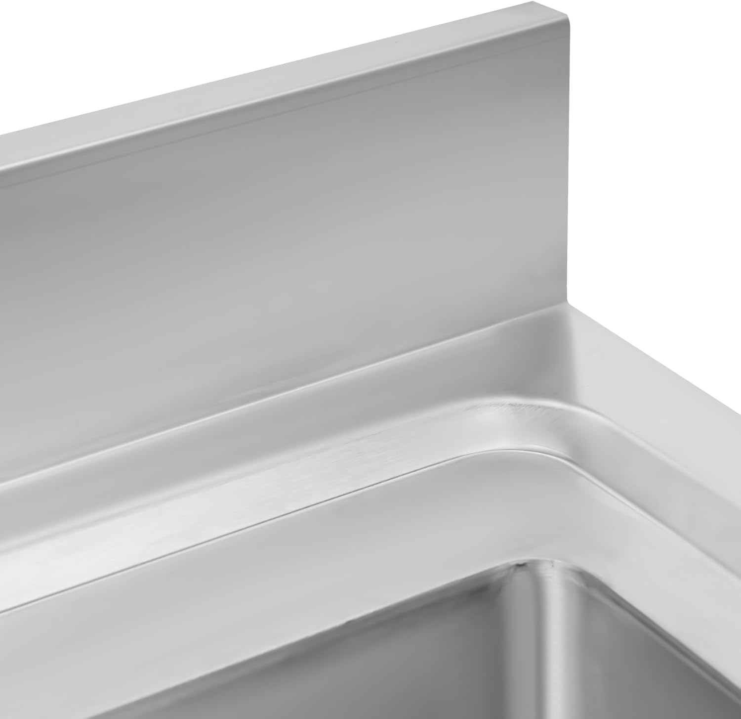 Stainless Steel Utility Sink, Freestanding Single Bowl Laundry Sink, Large Sink w/ 360° Pull-Out Faucet, Adjustable Feet & Storage Shelf for Kitchen Farmhouse Indoor Outdoor (39" x 20" x 31.5")