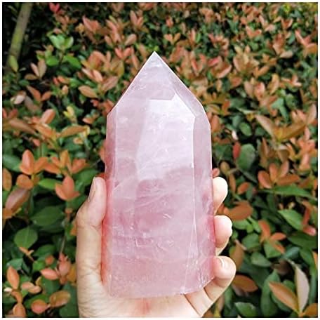 Health & Household Natural Rose Pink Quartz Crystal Obelisk Wand Point Healing