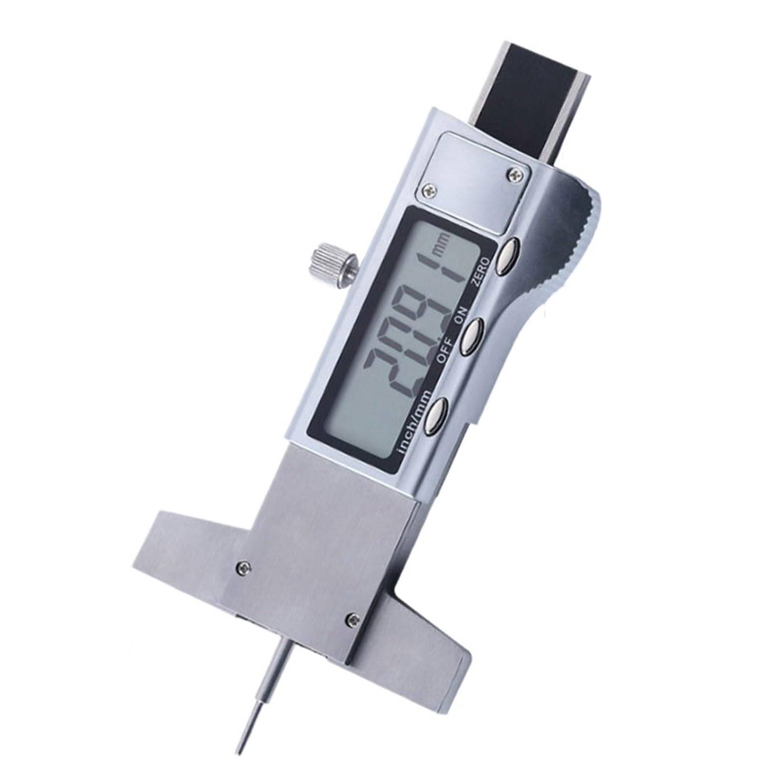 Cyfrowy Miernik Głębokości Bieżnika Opon Samochodowych Narzędzie Pomiarowe Zaciski Mierniki Grubości Bieżnik Klocek Hamulcowy System Monitorowania Butów DokłAdny(Without Battery)