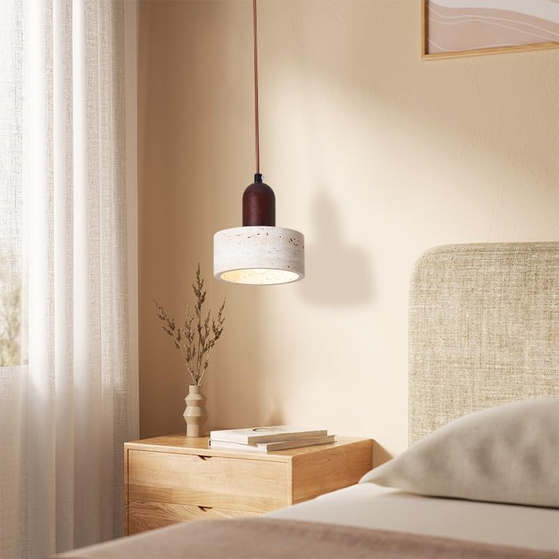 Lampe LED suspendue travertin jaune luminaire intérieur moderne design nordique chambre