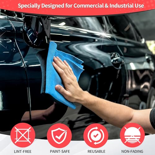 image for HOMERHYME Shop Towels, 150 Pack Cleaning Rags Microfiber Towels, Bulk 