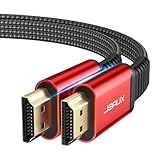 👍【Expérience d'image plus fluide de 60 Hz】 Avec une fréquence d'image de 60 Hz, le câble HDMI JSAUX 4K garantit une fluidité visuelle supérieure aux câbles HDMI ordinaires. Son connecteur doré et son boîtier en fer blanc protègent contre les interférences externes, assurant une transmission stable du signal et minimisant les pertes de signal.