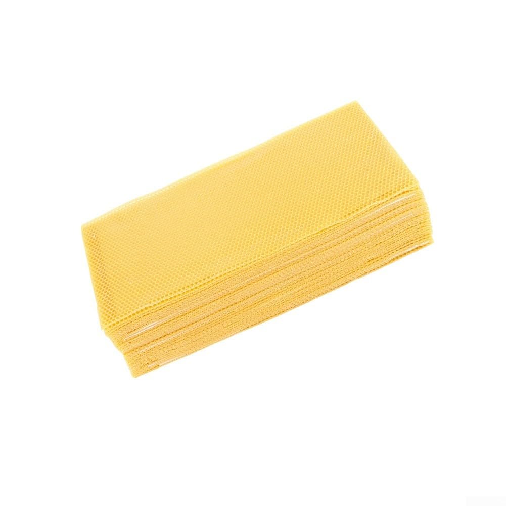 Lot de 30 feuilles de cire d'abeille pure, fond de teint en cire naturelle, fournitures pour cadres de ruche, fabrication de bougies artisanales, 195 x 415 mm