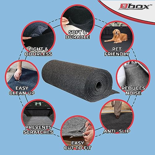 Bbox Charcoal Carpet & Non-Woven Fabric | Length: 78 inch (6.6 ft.), Width: 40 inch (3.2 ft.) | for Speaker Sub Box Carpet Home, Auto, RV, Boat, Marine, Truck & Car Trunk Liner
