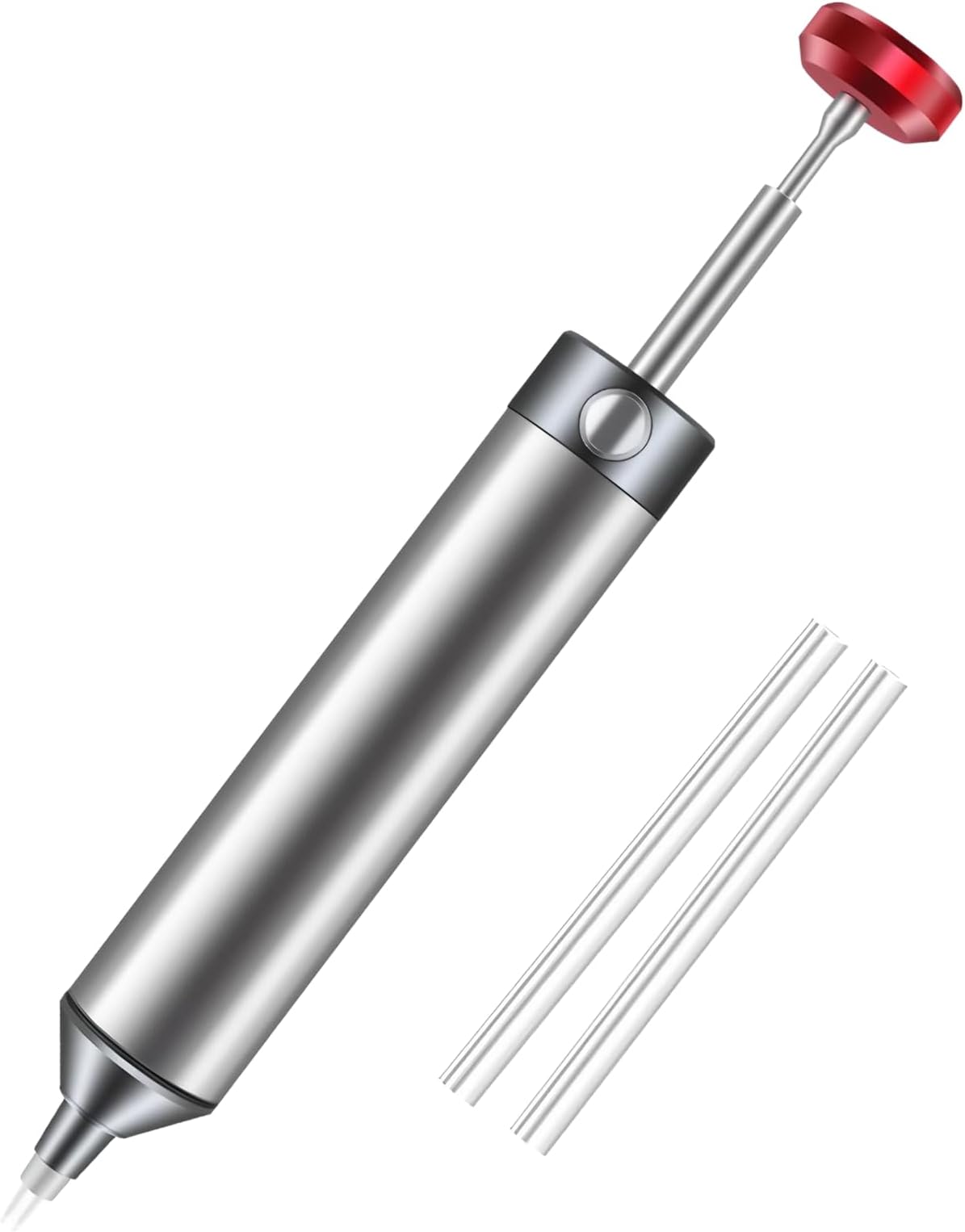 High-Power Desoldering Tool - Premium Solder Sucker Pump with Innovative Heat-Resistant Silicone Nozzle for Precision Solder Removal and One-Handed Operation
