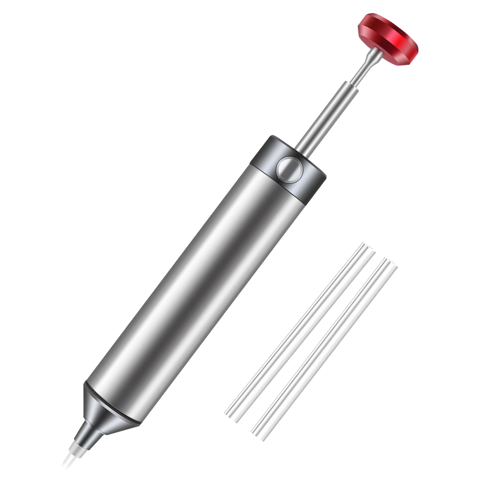 High-Power Desoldering Tool - Premium Solder Sucker Pump with Innovative Heat-Resistant Silicone Nozzle for Precision Solder Removal and One-Handed Operation