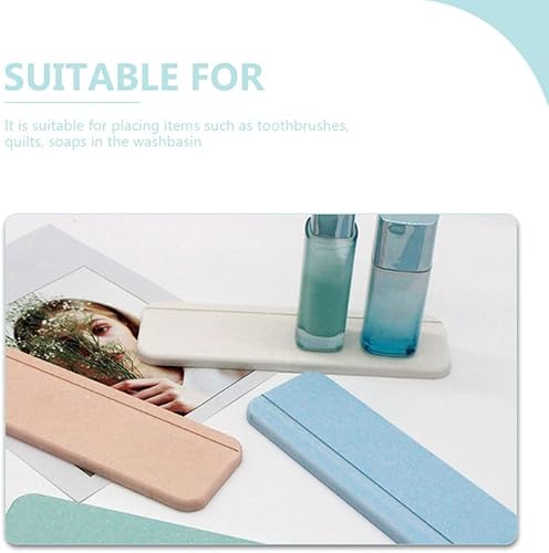 Miniatura 2 de NOLITOY 2 alfombrillas absorbentes de agua, de secado rápido, soporte de jabón de diatomita, para bebidas, almohadilla para cepillo de dientes para