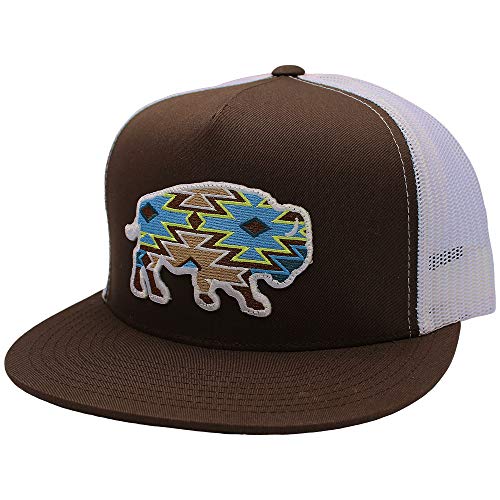 Image of Red Dirt Hat Company Original Buffalo Adjustable Snapback Hat (US, Alpha, One Size, Brown /White)