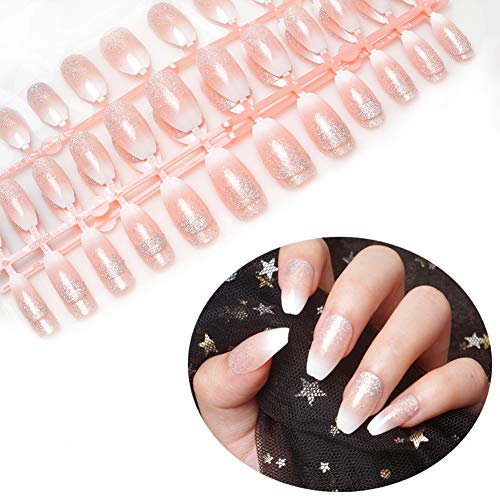 SIUSIO 240 Pcs Ombre French Sarg Nägel Full Cover UV Top Coat Bedeckte Acrylnägel Kunst Tipps Sets Ohne Kleber (Holo… – Bild 3