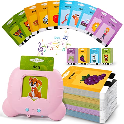 Toddler Toys for 2 3 4 5 Year Old Boys&Girls, Talking Flash Cards for Toddlers 2-4 Years, Sensory Toys for Autistic Children, Speech Therapy Toys for Toddlers, 224 Sight Words Talking Flash Cards