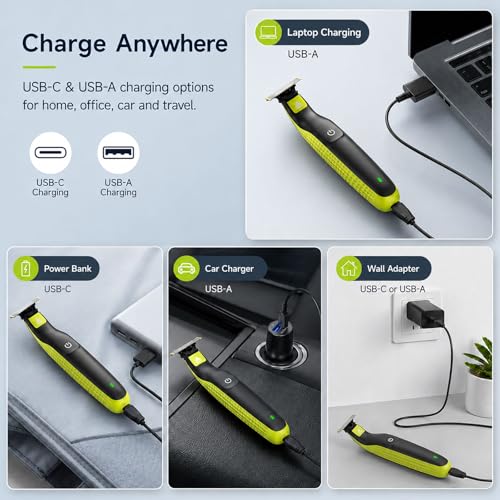 Mailink 5V Charger for Philips Norelco OneBlade 360 QP2724 QP2834, Wet & Dry Series 2000 3000 5000, MG5910 MG7910 MG9510 MG9520, USB-A and USB-C Charging Cable with Cleaning Brush(2PACK) — view 4