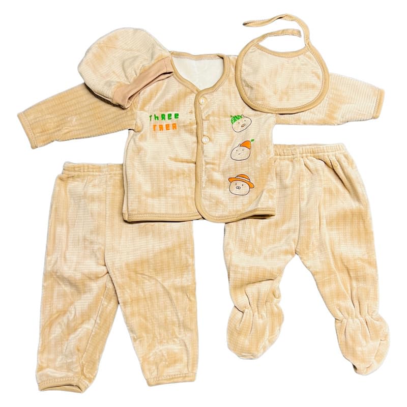 New Born Baby Winter Season Clothing Set Pack Of 5 | 5 pcs for baby | Clothing set for winter | Winter 5pcs for kids (0-3 Months)