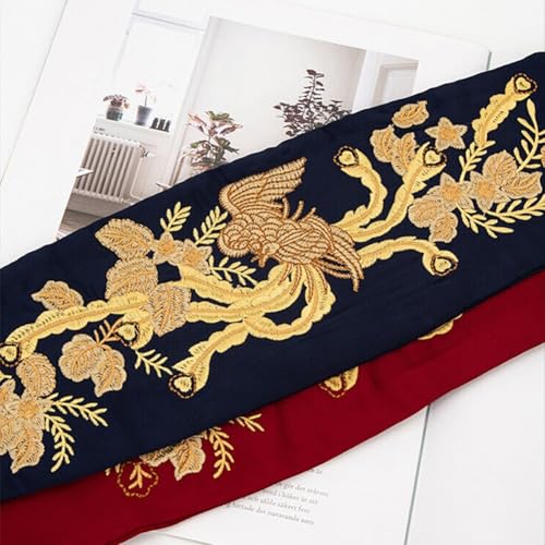 Chinese Traditional Pre-Tied Belt - Auspicious Symbolism Embroidered Wide Waistband Women's Accessories4