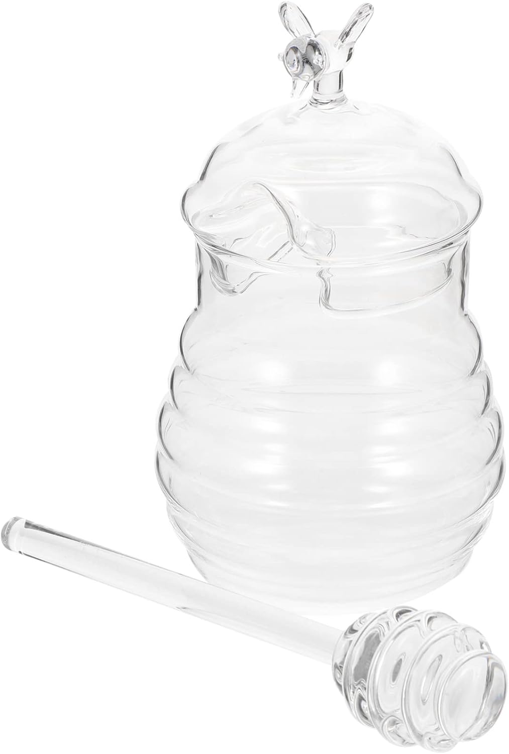 Zerodeko 1 Set Glass Honey Jar Mini Honey Jars with Dipper