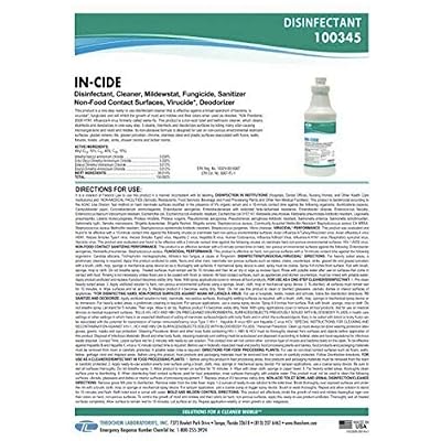 Laboratories in-Cide Multi Surface Fresh Disinfectant Cleaner (1 Gallon 2 Pack).