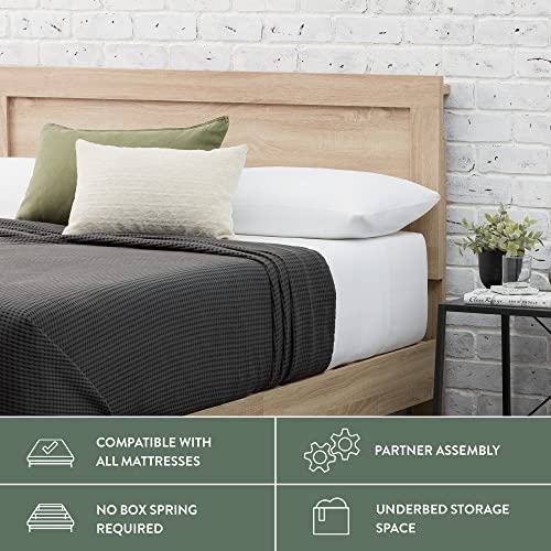 Edenbrook Delta California King Bed Frame With Headboard – No Box Spring Needed – Compatible With All Mattress Types – Wood Slat Support – California King Size Wood Platform Bed Frame – Golden Maple #TOP3