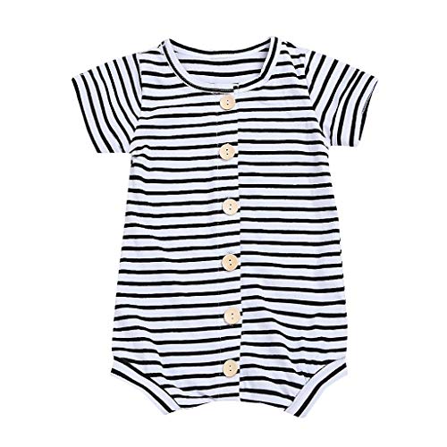 Preisvergleich Produktbild Allence Neugeborenes Baby Mädchen Kurzarm gestreiften Strampler Overall Outfits Kleidung