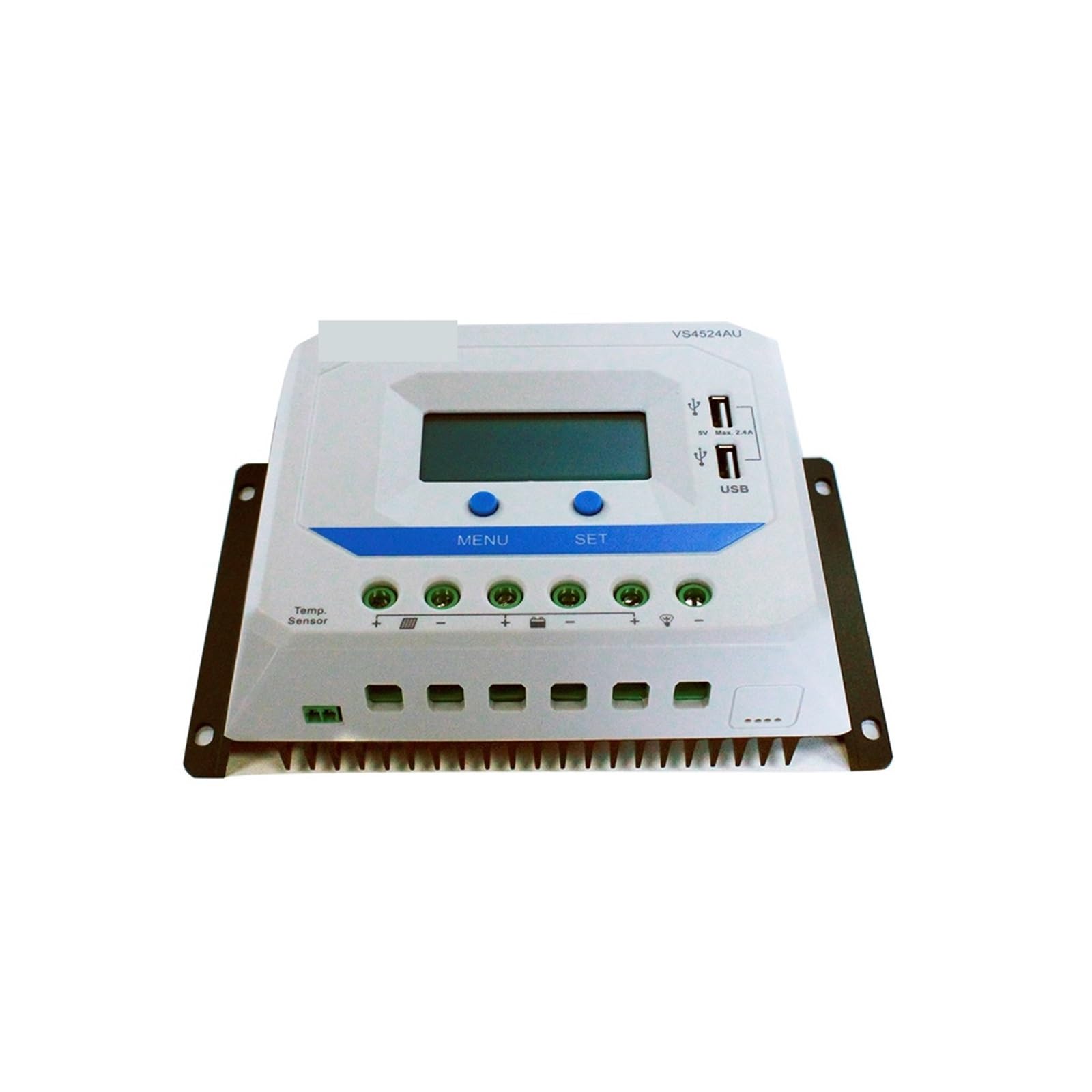 Regolatore di Carica Pannello Solare, Regolatore Solare 45A Regolatore di Carica PWM Automatico VS4524AU 12V 24V con Display LCD Integrato e Doppia Porta USB 5V