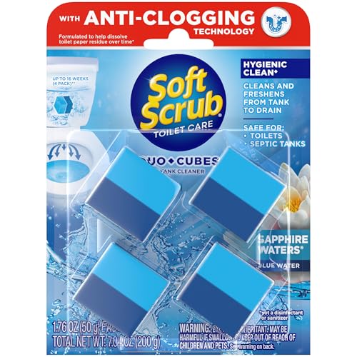 Soft Scrub In-Tank Toilet Cleaner Duo-Cubes,...