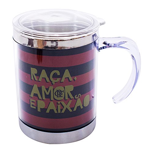 Caneca Térmica Com Tampa 450ml Listrada - Flamengo