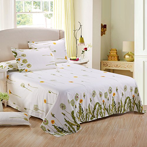 Linge de lit pour simples et doubles lits à feuilles imprimées M - 2