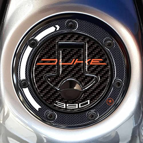 LABELBIKE - 3D Tankdeckel Schutzaufkleber für Motorrad, KTM 390 Duke bis 2016, Schwarz, Vinyl, Wasserdicht, Outdoor, Rund, Tierdruck, Motorradaufkleber, Sticker