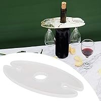 Vista 2 de Bandeja de estante de vino con espejo de silicona para copa de vino, portavasos de cristal para decoración del hogar, herramientas artesanales