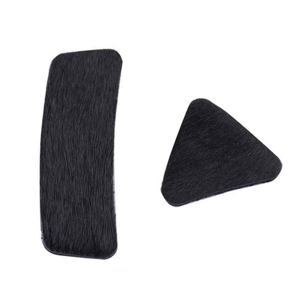 SHARROW 6 pair Archery Fur Arrow Rest Pad Self Adhesive Traditional Bow Silent Plate Arrow Rest Sticker for Recurve Bow Longbow Hunting Shooting (Black)