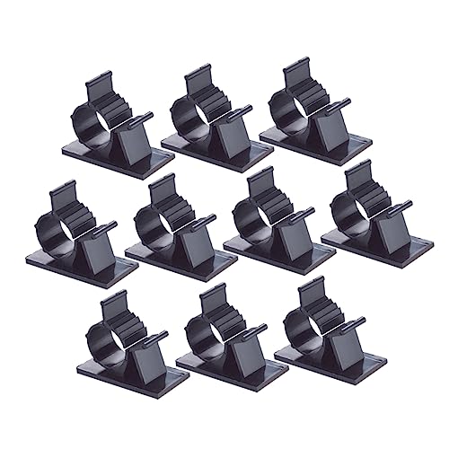 BRIGHTFUFU 100Piezas Clips Adhesivos Organizador de Cables de Abrazaderas de Cable Fijación Superficies y Instalación y Desmontaje