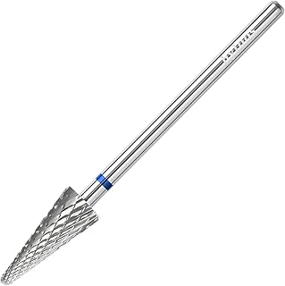 Cone Nail Drill Bits, Medium 15mm Taper Carbide Bit, 3/32 Right-Way Drill Bits for Nails, Soft Gel Polish Manicure Electric Removal Tools, M