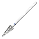 HYTOOS Cone Nail Drill Bits, Medium 15mm Taper Carbide Bit, 3/32 Right-Way Drill Bits for Nails, Soft Gel Polish Manicure Electric Removal Tools, M