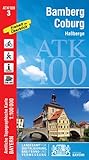  ATK100-3 Bamberg-Coburg (Amtliche Topographische Karte 1:100000): Haßberge, Bad Rodach, Bad Königshofen, Kronach, Kulmbach, Bayreuth, Haßfurt, ... Topographische Karte 1:100000 Bayern)