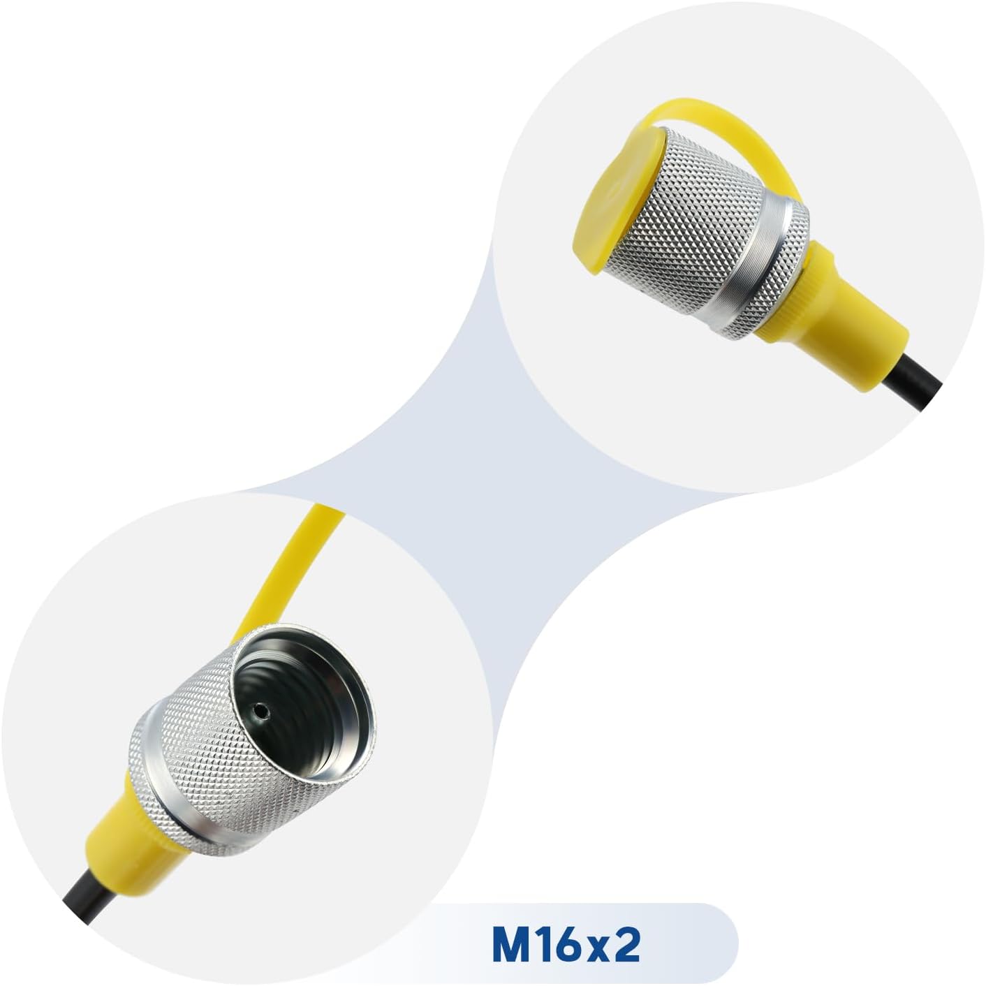 MEASUREMAN G1/4-M16 Hydraulic Pressure Test Hose, 9000 PSI/630 BAR, 5.25 FT (1.6m), Test Coupling Hose for High-Pressure Applications