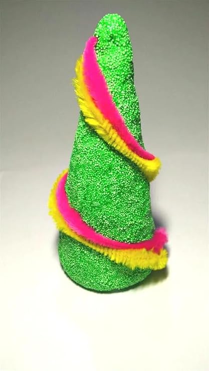 Crafare Foam Cones 4 Pack Craft Foam Cones 3.85x9.7Inch for Christmas Tree Project Decorate Wedding Holiday Centerpiece Supplies DIY Arts Crafts and Floral Arrangement