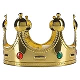 Fun Central AZ985, 1 Pc Gold King and Queen Crown, Royal Crown, Princess Crown, Gold King Crown Costume, Crown Women, Crown Men, Toy Crown