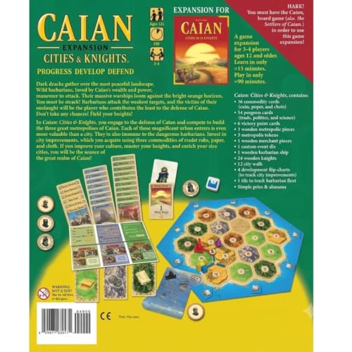 Image of Awestuffs CAIAN: Cities & Knights Expansion | Strategy & City Building | 3-4 Players | Ages 12+ | 90-120 Min