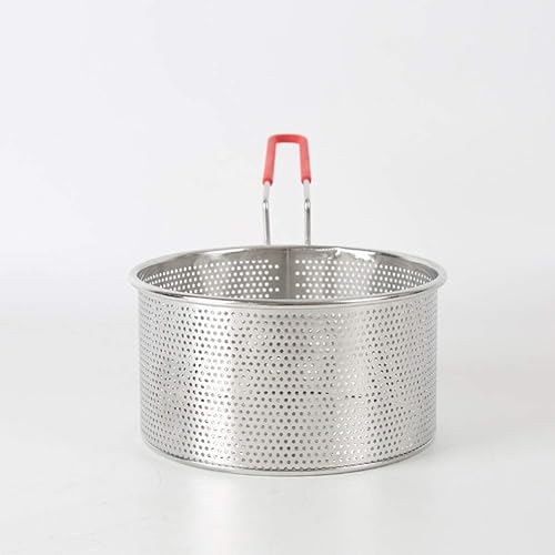 Miniatura 8 de DOITOOL Cesta redonda para freír profunda: cesta de acero inoxidable para freír francesa con asa, cesta para freír fritas, colador para freidora de