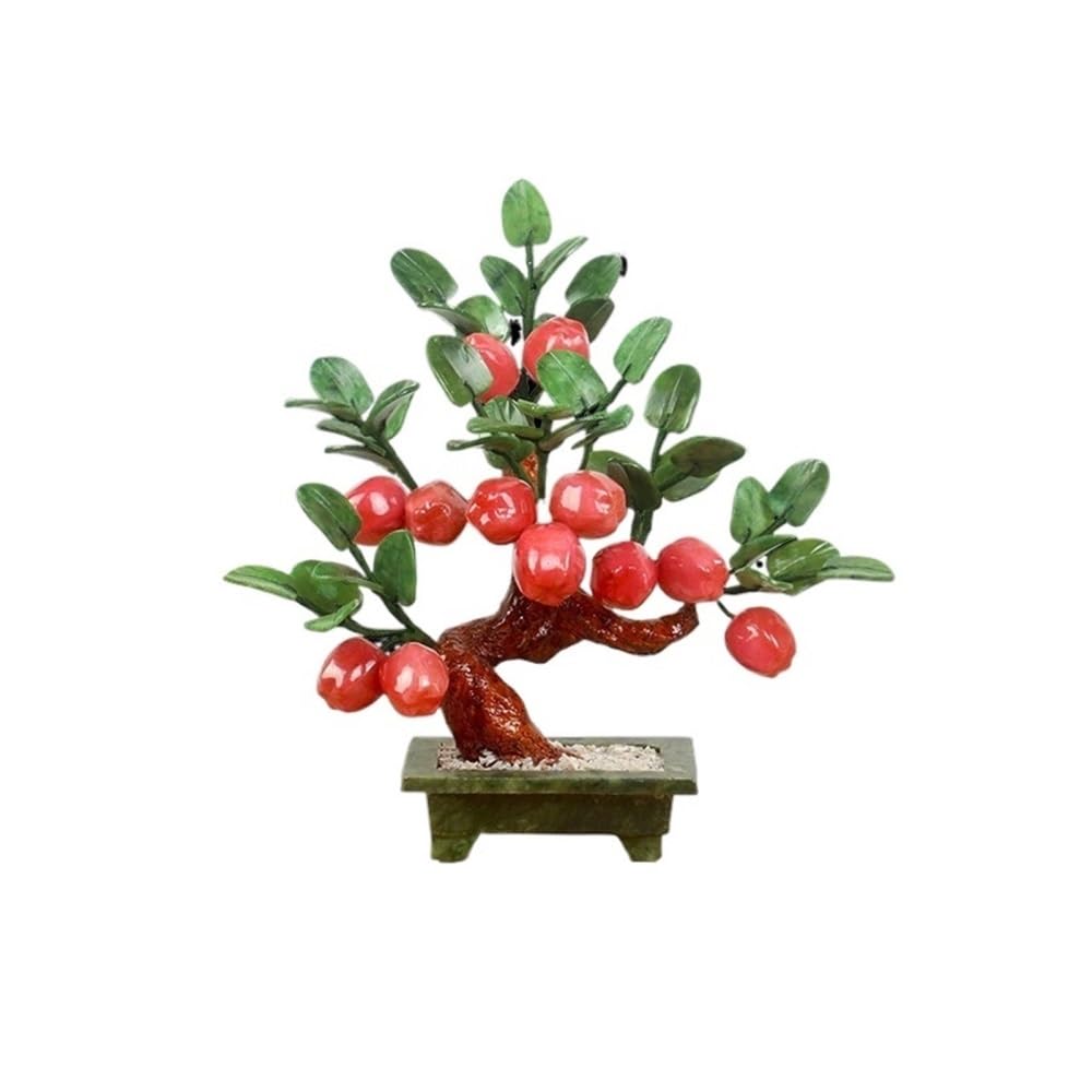 CHENGAIJIAN Artificial Bonsai Tree, Indoor Fake Plants Decor Jade Tree Bonsai Ornament Chinese Potted Plant for Home Table Office(S)
