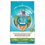 Purina ONE +Plus Dry Cat Food, Indoor Advantage Salmon - 3 kg Bag