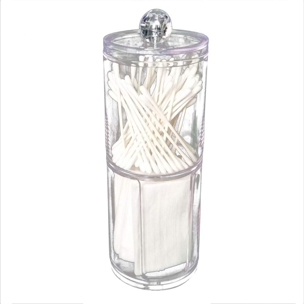 4-teiliger Qtip-Spenderhalter Aus Kunststoff - Transparente Aufbewahrungsgläser Für Badezimmer