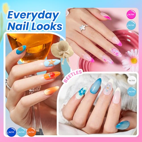 Image of Beetles Deal Box Gel Nail Polish Kit with U V Light - 32 Colors Studio Essentials Gel Polish 68 Pcs Nail Kit with TPO & HEMA Free Base Coat Cat Eye Top Coat Home Salon DIY Nails Tools Gifts for Women