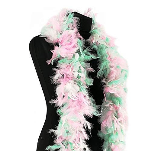 Luxury Mixed Pastel Colours Feather Boa – 80g -180cm