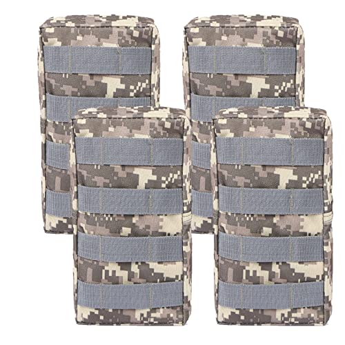 Gogoku 4-Pack Molle Pouch Long Tactical Molle Pouches Compact Utility EDC Waist Bag Pack ACU