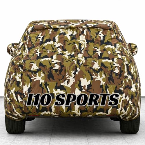 Image of Kings of Cover New Jungle 100% Waterproof i10 Sports Car Cover | Polyester Car Body Cover for Rain & Sun | UV Protection, Dustproof, Scratch Resistant, Windproof, Heat Resistant, Custom Fit