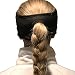 Womens Sport Fleece Headband / Earwarmer with Pony Tail Hole (Black)