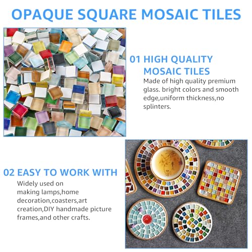 ZOFUN 1kg bunte Kristall-Mosaik-Fliesen, kleine Mini-Mosaik-Fliesen zum Basteln, Bunt Mosaik Steine Kristall-Mosaikfliesen für Badezimmer, Küche, Heimdekoration, DIY Kunstprojekte (Mix Color Series)